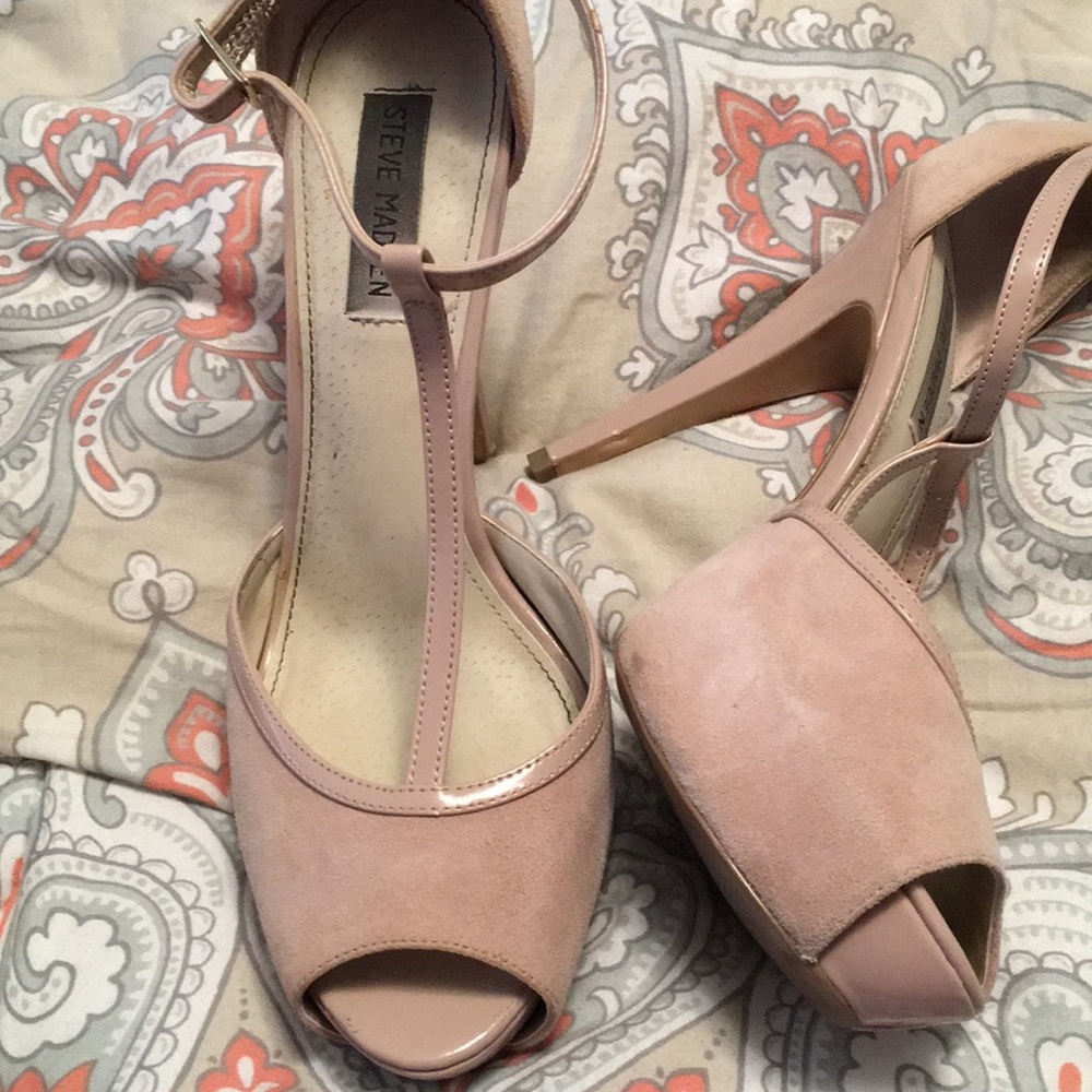 Steve Madden Blush T-Strap Heels